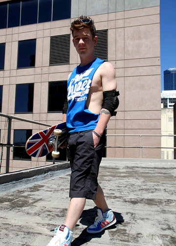 Red headed Aussie - Cody James naked on the roof