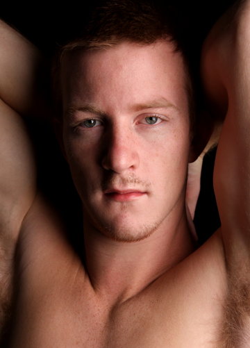 Red Franklin jacking off cock