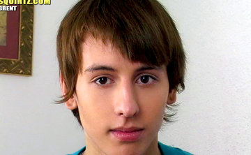 Cute gay boy Brent Lockhart shows his uncut dick