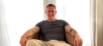 Young Muscular Rugby Hunk Shows off his Big Muscles & Massive Rock Hard Uncut Cock & Cums!